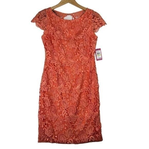 Vince Camuto Short Dress Size 4‎ Orange VC4D4826 - Picture 1 of 6